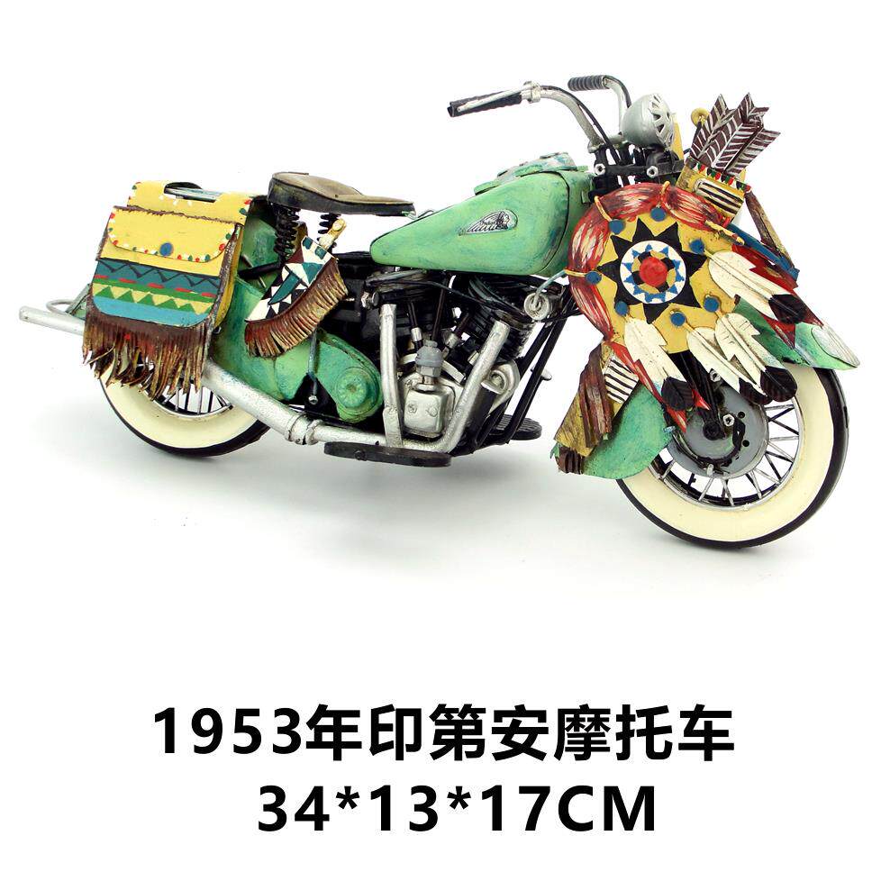 复古手工工艺礼品摆饰彷古铁艺1953年老式机车模型装饰摆饰生日礼