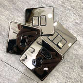 复古黑镍色开关钢琴黑色单开双开三开酒店开关工业风开关室内家