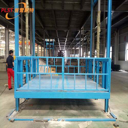工业钢结构厂房车间工业导轨式升降货梯吨液压式升降平台提货机
