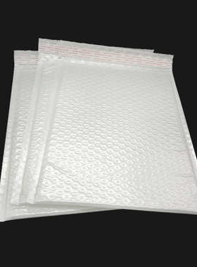 白色珠光膜气泡信封袋 加厚复合服装泡沫包装袋防水快递袋22x25cm