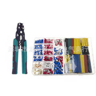 冷压端子 678pcs绿色钳子冷压接线端头接线端子 剥线钳套装