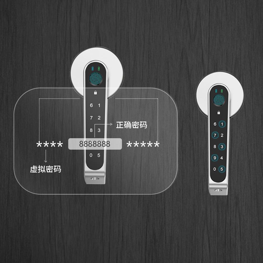 022新款一SIP握开把手大指纹头型密2码锁单舌u形球门锁木浴室锁
