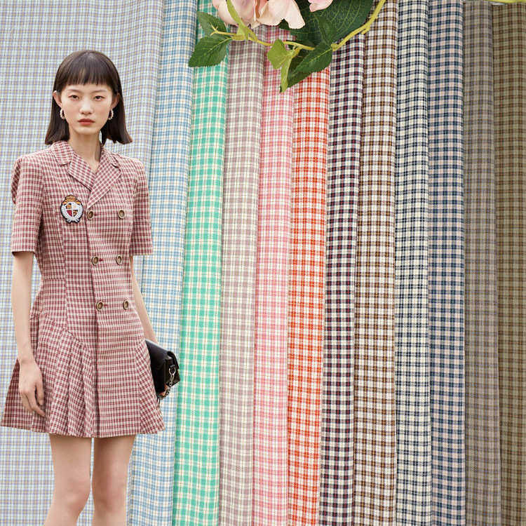 春夏西装套装小格子面料TR弹力色织格子布连衣裙时装发圈格纹布料,纺织面料/辅料/配套,服装花边,淘宝优惠券,粉丝福利购,淘宝优惠卷