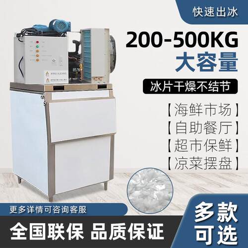 片冰机商用大型超市冰片机火锅店海鲜冰台200公斤500公斤制冰机