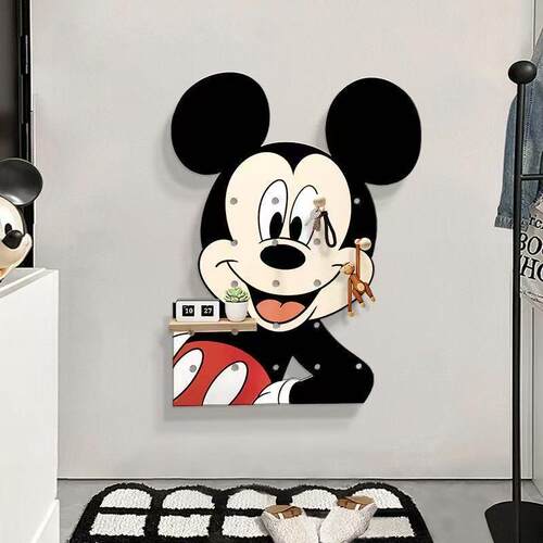 BE-021卡通风洞洞板装饰画MicKey置物架餐厅入户玄关墙装饰挂画