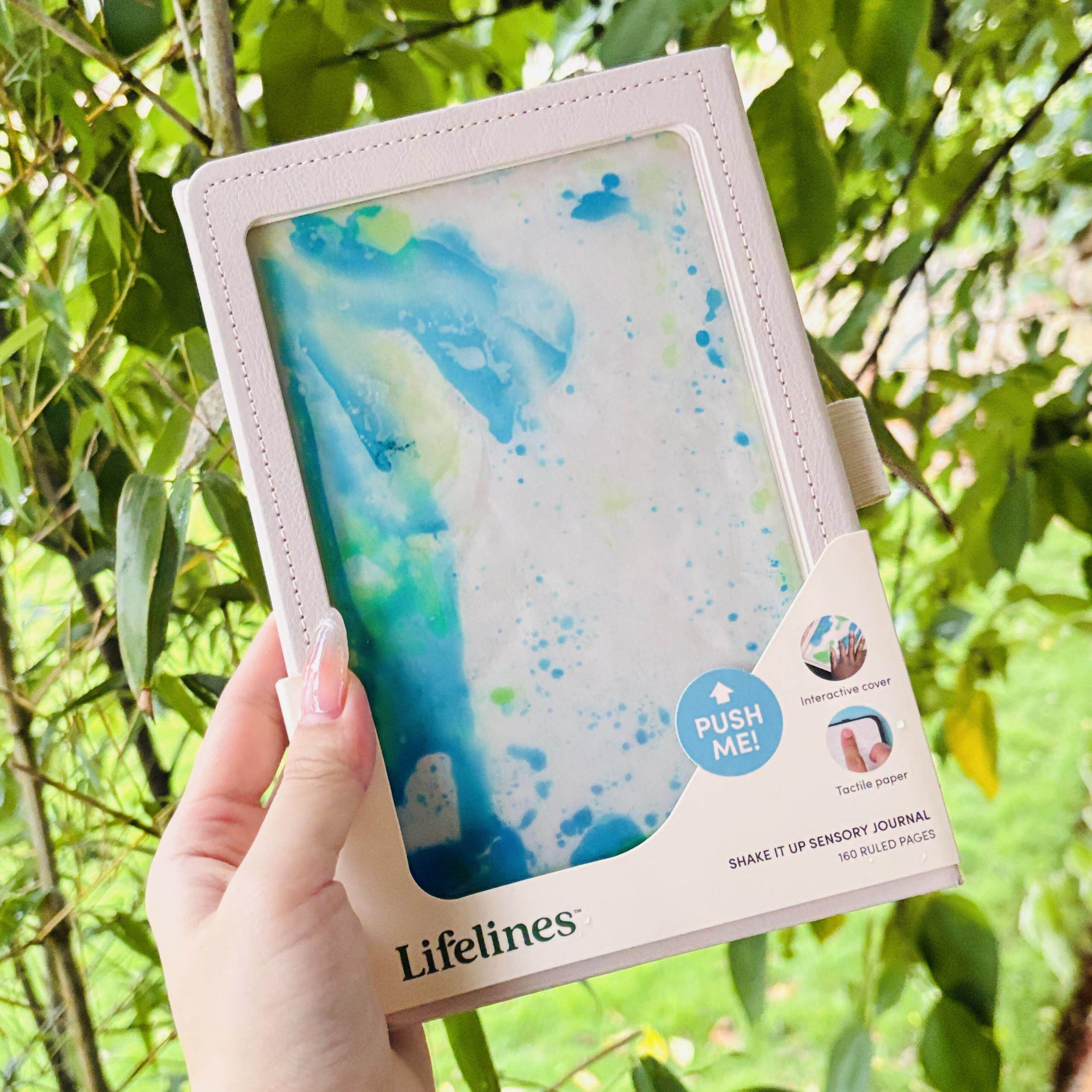 外单lifelines 浅绿色入油  3折叠横线本带压花纹A5