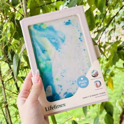 外单lifelines 浅绿色入油  3折叠横线本带压花纹A5
