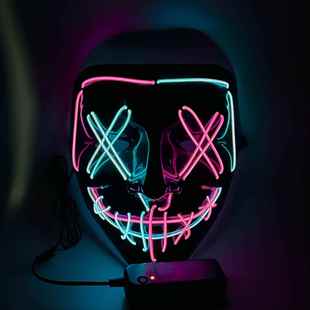 面具赛博朋克面罩科技感铁血战士头盔led面罩机能风械机能风宇宙