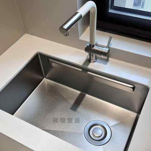 稀物营造新款手工不锈钢大单水槽加厚锤纹水槽抗刮耐磨