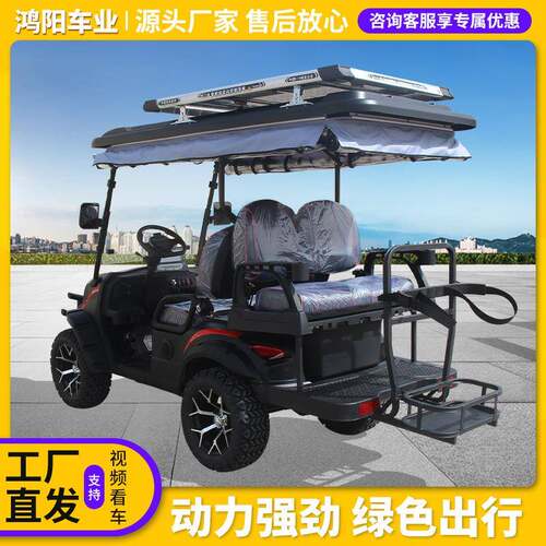 景区度假高尔夫球车旅游摆渡车厂区巡逻接待车四轮电动高尔夫球车