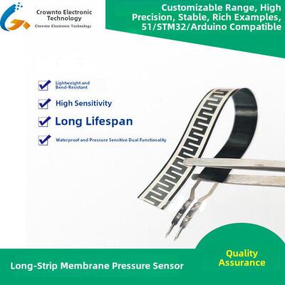 薄膜压力传感器长条形电阻式柔性压敏适用于Arduino/51/STM32例程