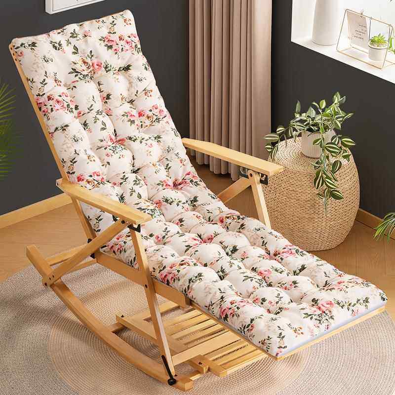 躺椅垫子摇椅藤椅坐垫通用办公折叠椅靠椅午睡椅垫秋冬季加厚加长
