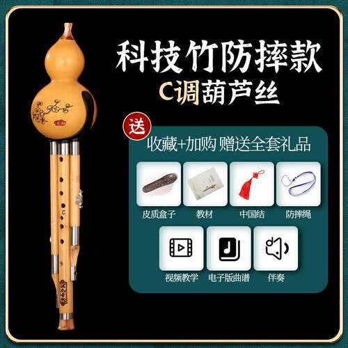 高档九孔葫芦丝乐C调小生专成人初学者降B器调小D调用GF调滇南学