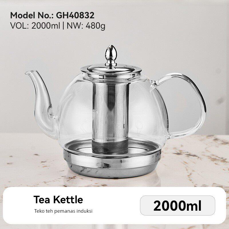 加厚耐高温玻璃茶壶家用电磁炉烧水壶煮茶壶不锈钢过滤过滤泡茶壶
