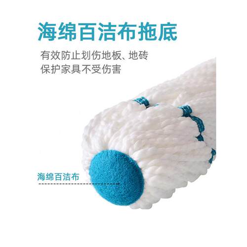 J6DA自拧水拖把免手洗不锈钢杆吸水地板拖家用旋转式拖布一拖净
