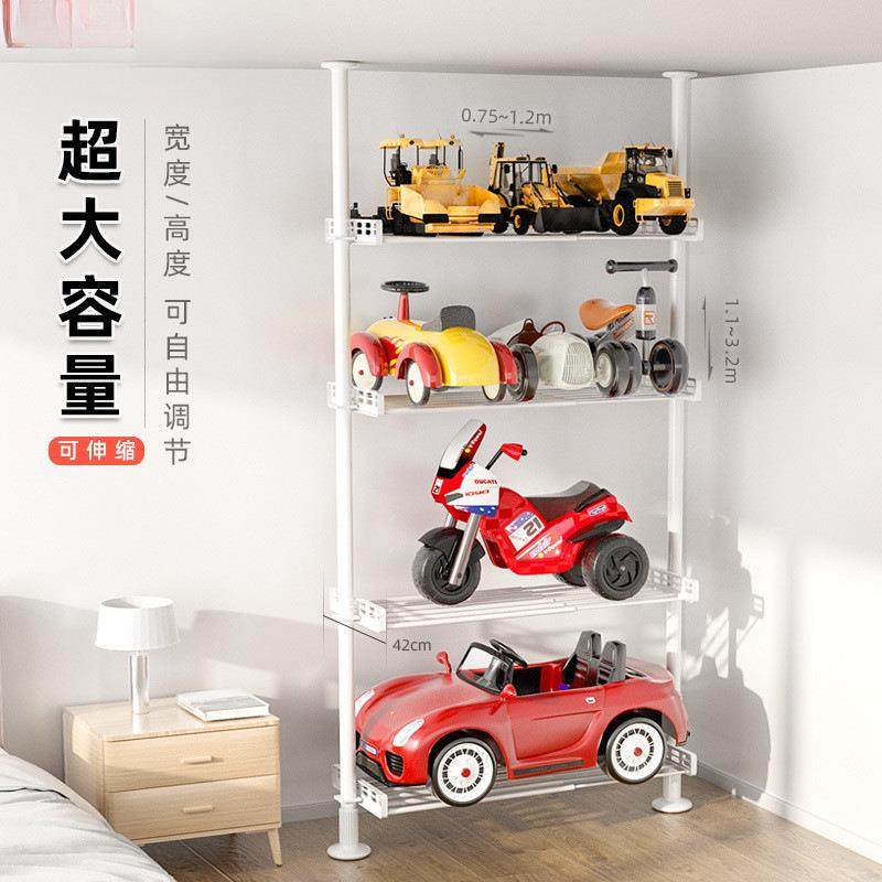 2顶天立地儿童车置物架扭扭车宝宝车玩具平衡车自行车储物架收