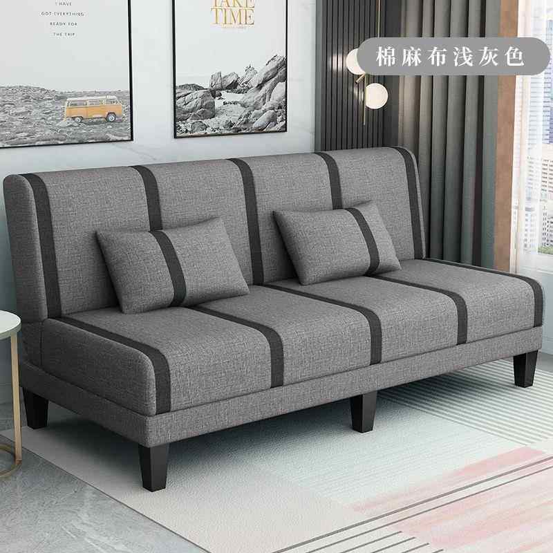 可折叠沙发床两用双人三人多功能简易出租房卧室懒人客厅布艺沙发