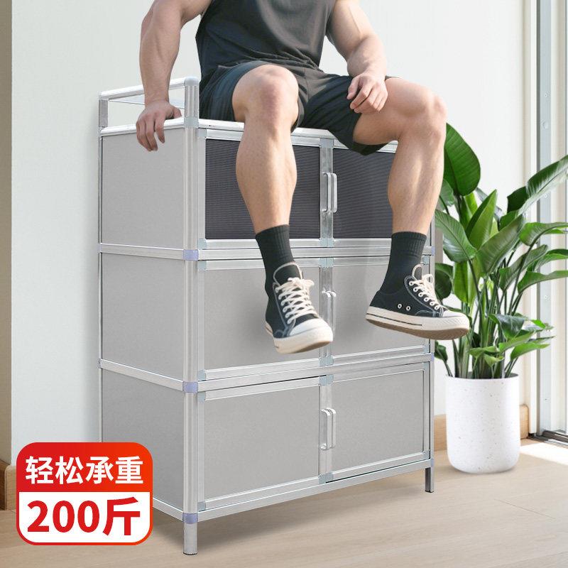 碗柜纱窗橱柜402网厨经济型房柜灶台家用餐子柜铝边合金储物柜子