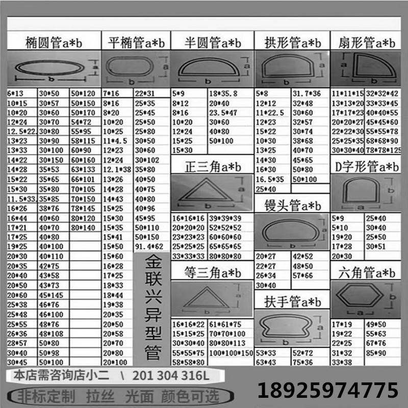 201304不锈钢椭圆管D型管半圆管拱形管扶手管方管异型管厂家直销