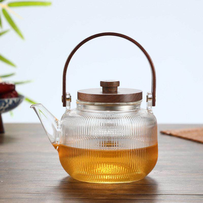 包邮煮茶玻璃壶耐温大容量泡茶烧水壶可明火电陶炉围炉蒸煮茶器