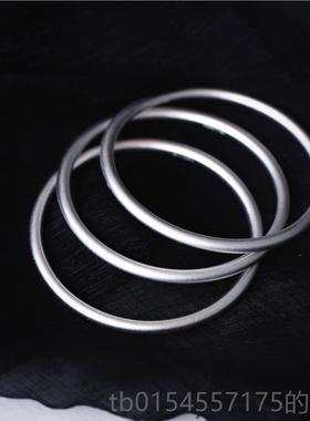 正品999足银镯银古法传承手亲镯 磨砂款 克价们自己对比 女款手纯