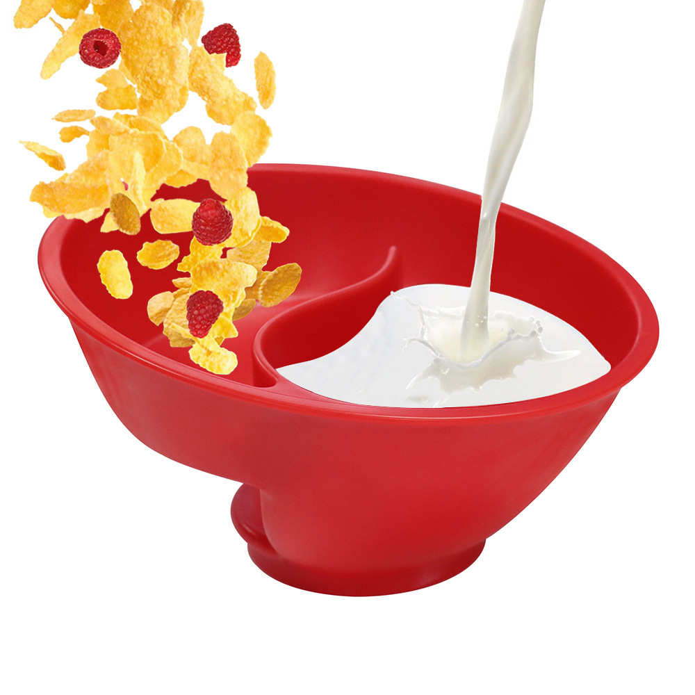 亚马逊曝款Cereal bowl干湿分离麦片碗一人食早餐餐具家用盘子批