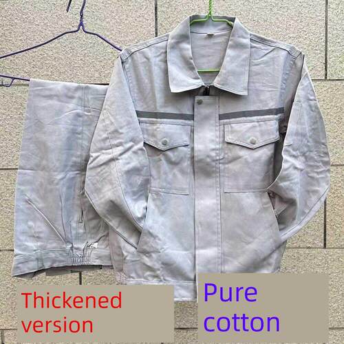 %100纯棉春秋工作服套装男士加厚耐磨焊接工作服防烫劳保服厂车间