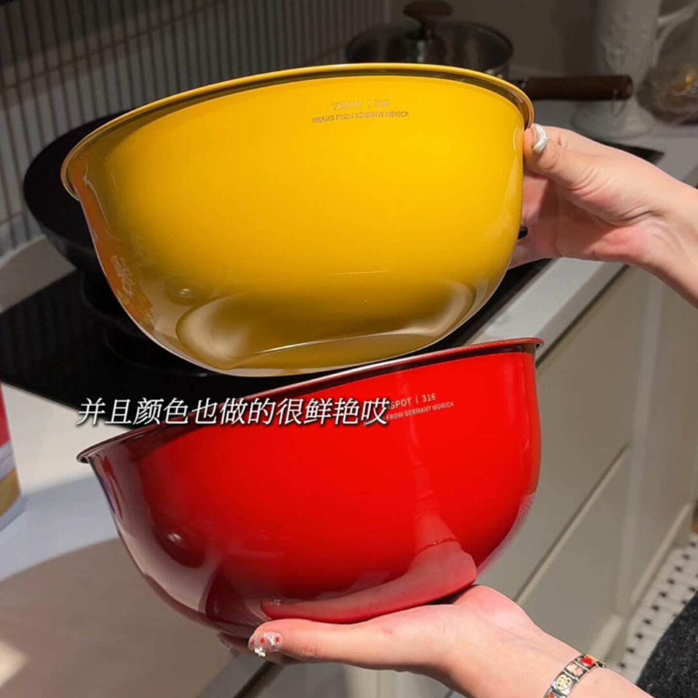 不锈钢沥水篮洗菜料理盆厨房家用和面盆凉拌烘焙沙拉盆2025新款