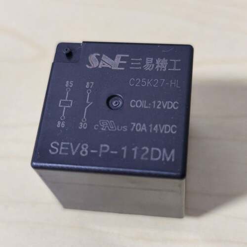 三易精工SEV8-P-112DM 12VDC 70A常开 4脚汽车继电器