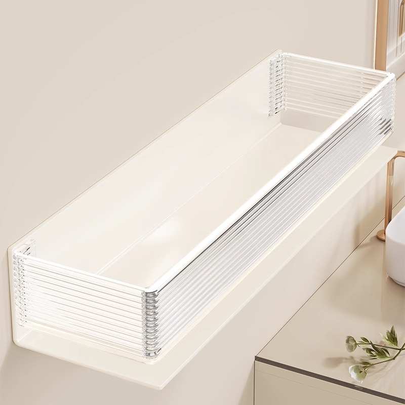 浴室洗脸巾收纳盒壁挂式卫生间洗漱台放置架擦脸巾亚克力置物架子