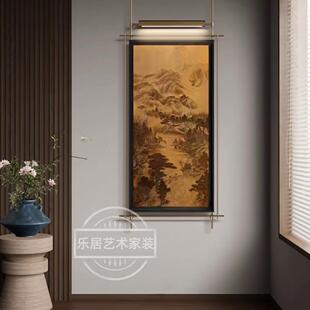 饭厅会所金属杆装饰画客厅卧室玄关壁饰灯画廊办公室酒店包间挂画
