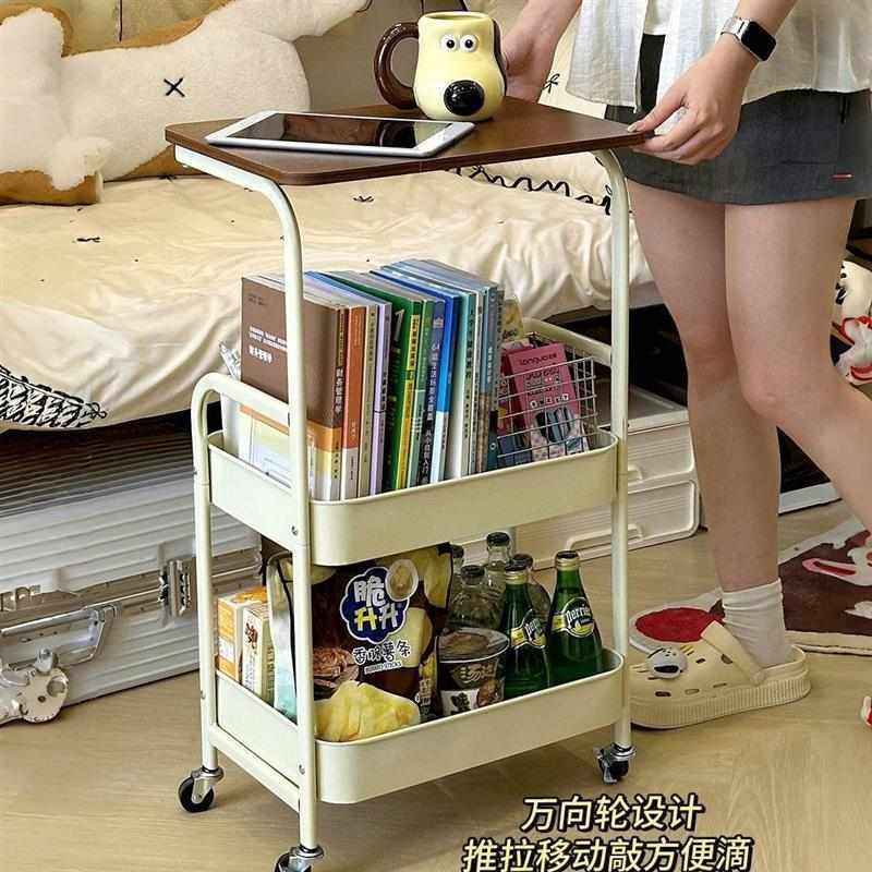 中古风小推车置物架家用移动带轮宿舍好物床边厨房零食果蔬收纳架,收纳整理,整理架/置物架/收纳架,淘宝优惠券,粉丝福利购,淘宝优惠卷
