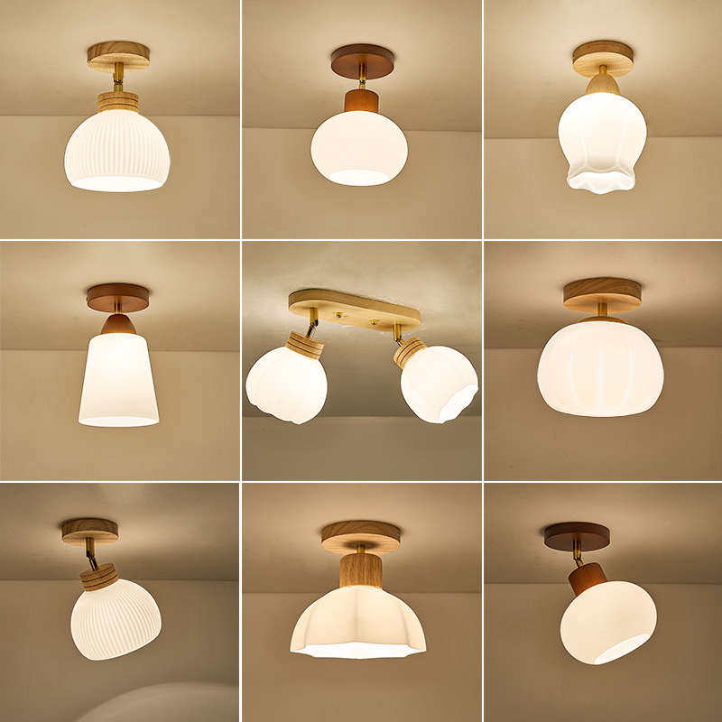 胡吸顶灯入户阳台玄关实木走廊创意艺过道简约灯现代北欧原木桃色,家装灯饰光源,智能吸顶灯,淘宝优惠券,粉丝福利购,淘宝优惠卷