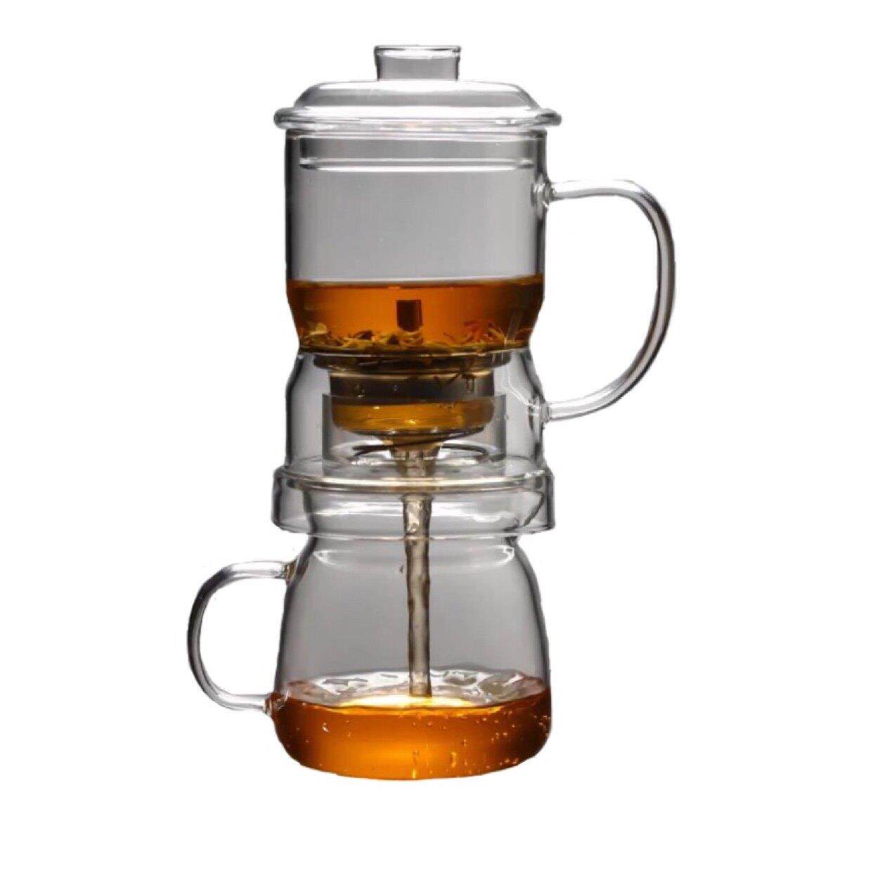 正品越包记自动泡茶器玻璃茶具套装耐热人泡懒茶家用花茶壶泡茶杯