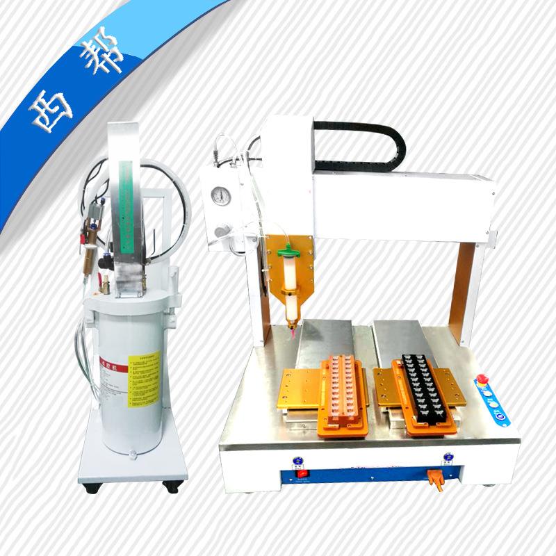 三轴全自动黄胶点胶桶自动硅胶点胶机全自动硅脂导热硅泥打胶机