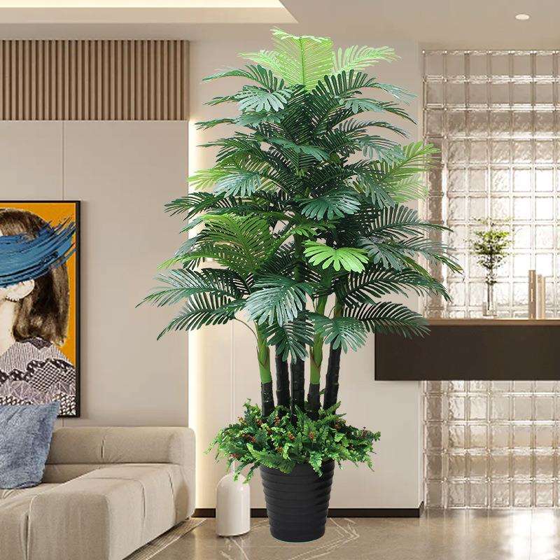 轻奢绿植散尾葵大型植物造景室内装饰客厅落地摆件假盆栽