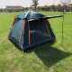 全自动户外帐篷黑胶速开帐篷2 公园沙滩帐 4人野营露营户外便携式