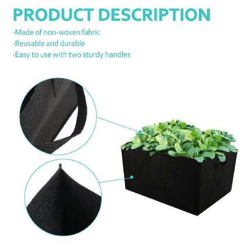 AAAC-5 Pack Fabric Raised Garden Bed,Square Garden Flower