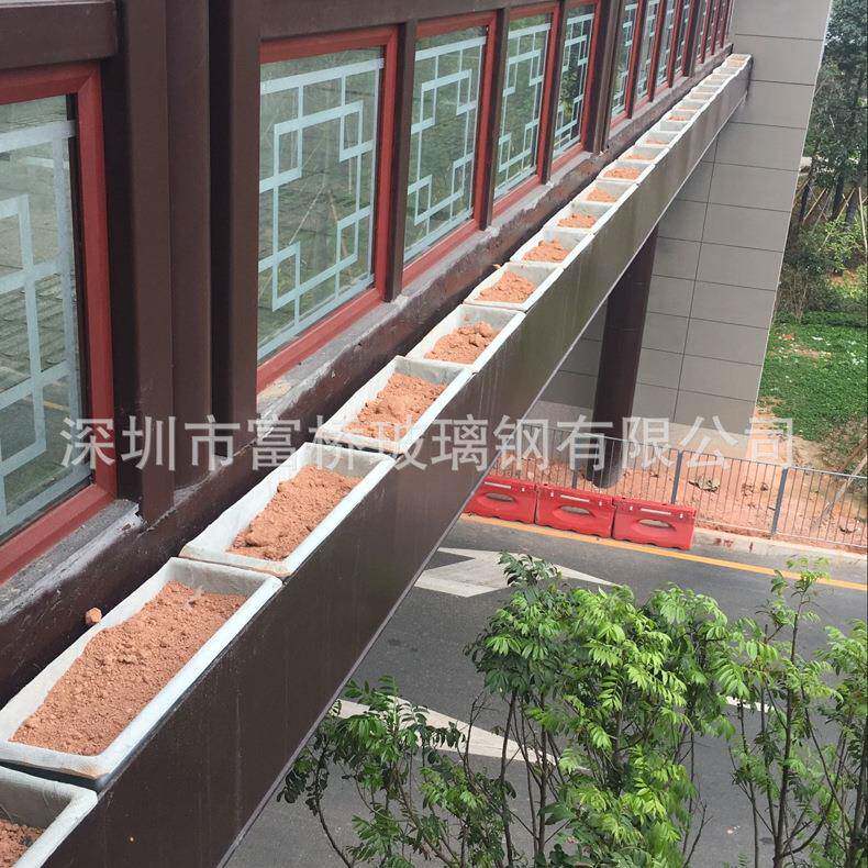 大量现货天桥玻璃钢花盆桥梁玻璃钢花盆玻璃钢花盆花槽生产