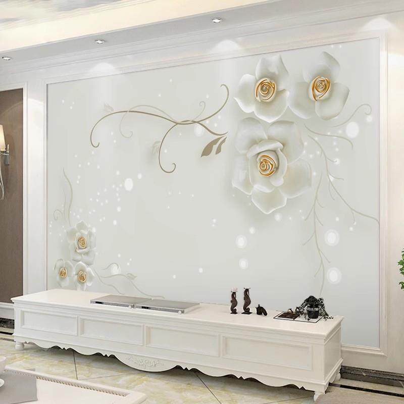 客厅浮雕电视背景墙壁纸影视墙3d立体壁画 画大气装饰定制高级感