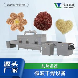 微波黄豆黑豆烘焙熟化设备农副产品杀菌烘烤机隧道式微波设备
