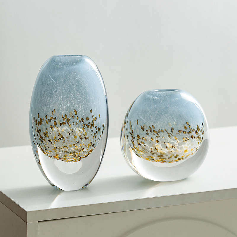 器花瓶轻奢摆培客厅琉璃玻璃水餐桌饰品玻璃花高档装饰品插花装饰,家居饰品,花瓶,淘宝优惠券,粉丝福利购,淘宝优惠卷