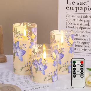 电池遥控彷真火焰贴花蜡烛氛围小夜灯婚礼布置剧本杀地摊夜市假灯