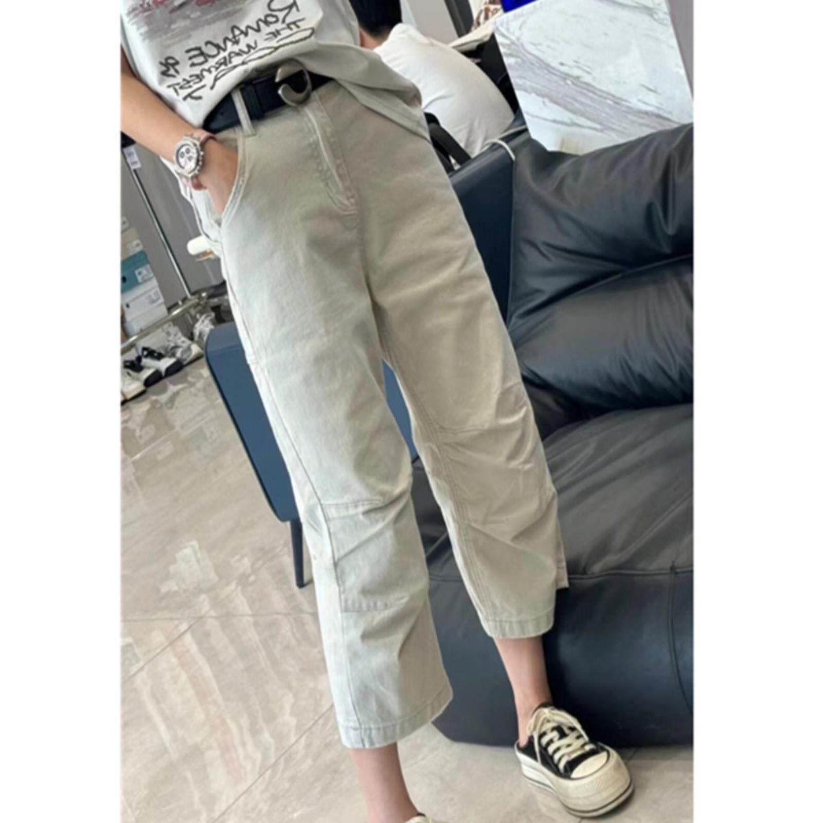 宽松直筒七分裤裙女夏季新款小个子薄款大尺码胖mm显瘦弯刀牛仔裤