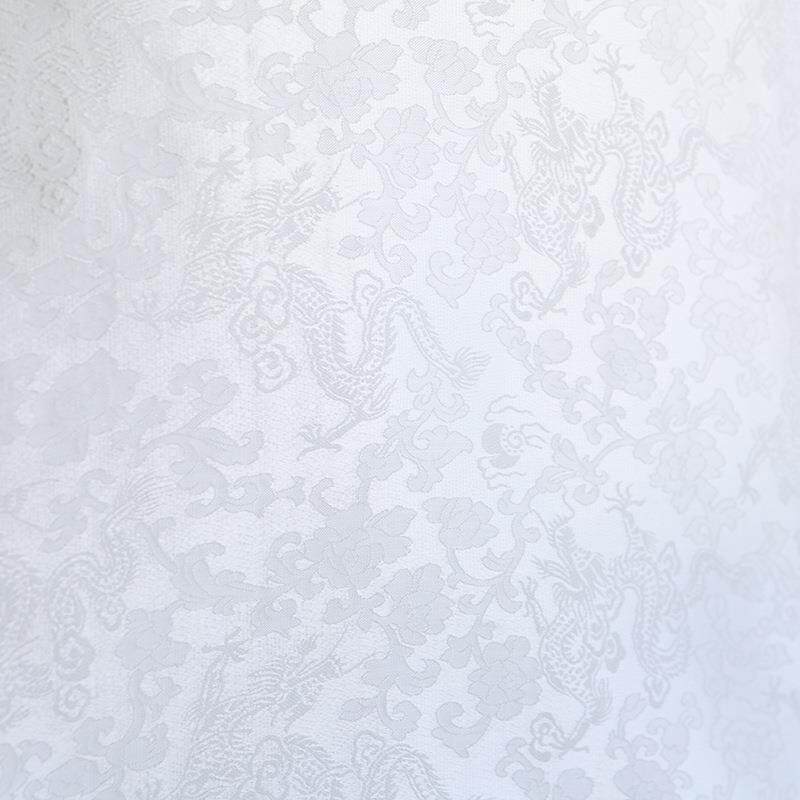 提花工艺制作装饰用品留香绉龙花纹真丝交织面料