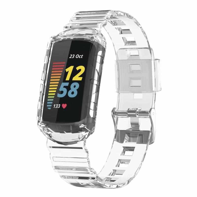 fitbit表带charge6智能手环charge5替换4腕带charge3SE保护壳硅胶