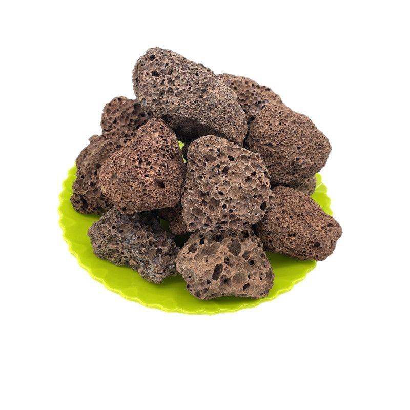 红色5-8cm火山石多孔透气水族养殖耐高温烤制食物还用于建筑领域