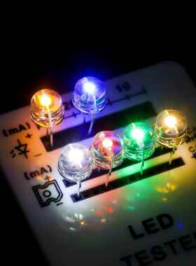 光f88mm帽草F8草帽小小支架高亮白发白红蓝绿黄ed灯珠发光二极l管