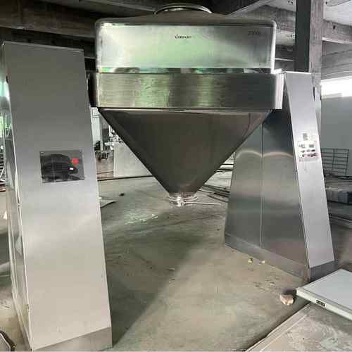 二手2000升方锥混合机料斗混合机不锈钢粉末混料机