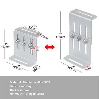 Adjustable Solar Panel Tilt Mount Bracket Kit Z Shape